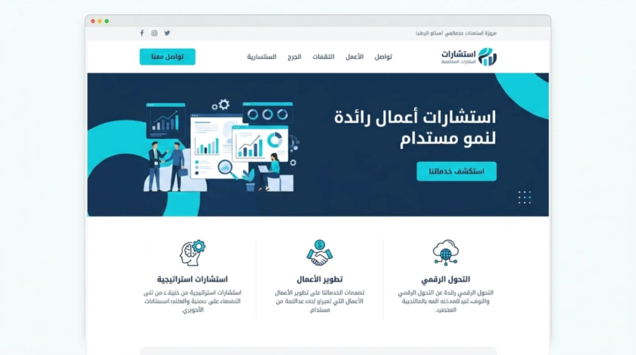 موقع تعريفي لشركة خدمات